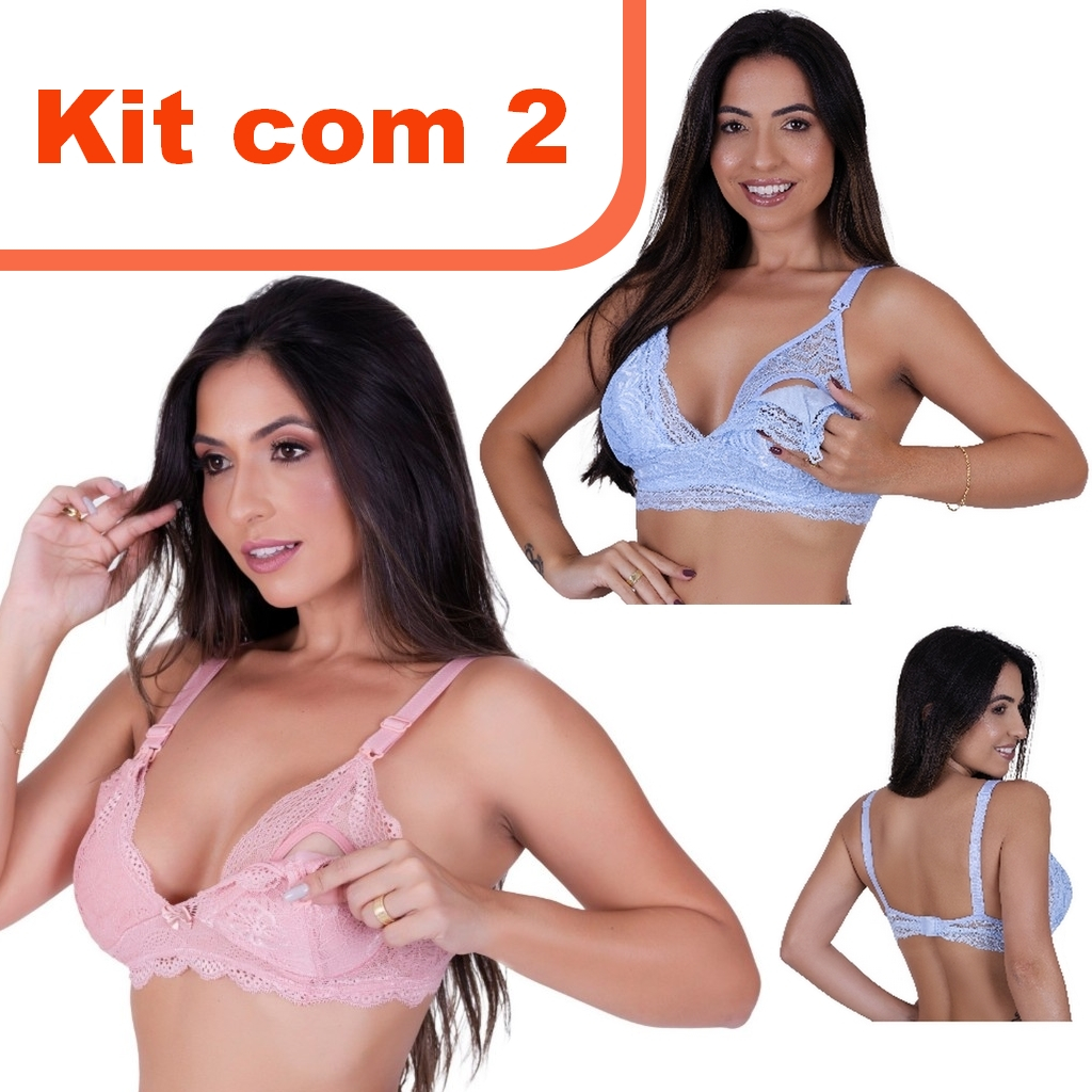 Sutiã de Amamentação reforçado pós parto renda conforto lingerie em Oferta na Shopee