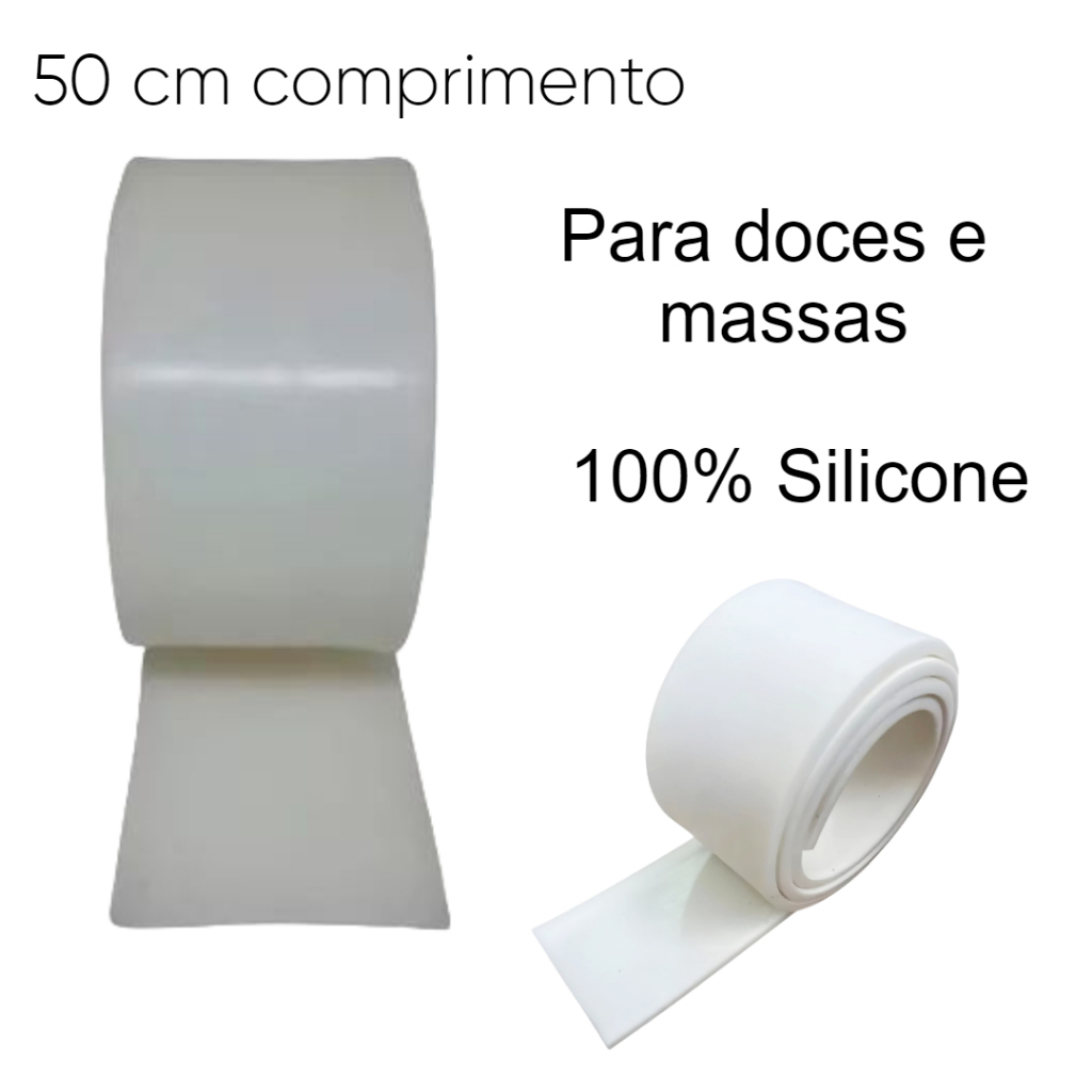 Tira Silicone 50 CM para Panela Mexer Doces Espátula silicone
