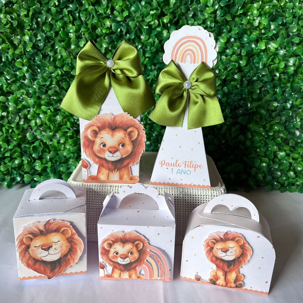 Kit Festa Leãozinho | Leão | Personalizados | Lembrancinhas | Festa infantil | Aniversário