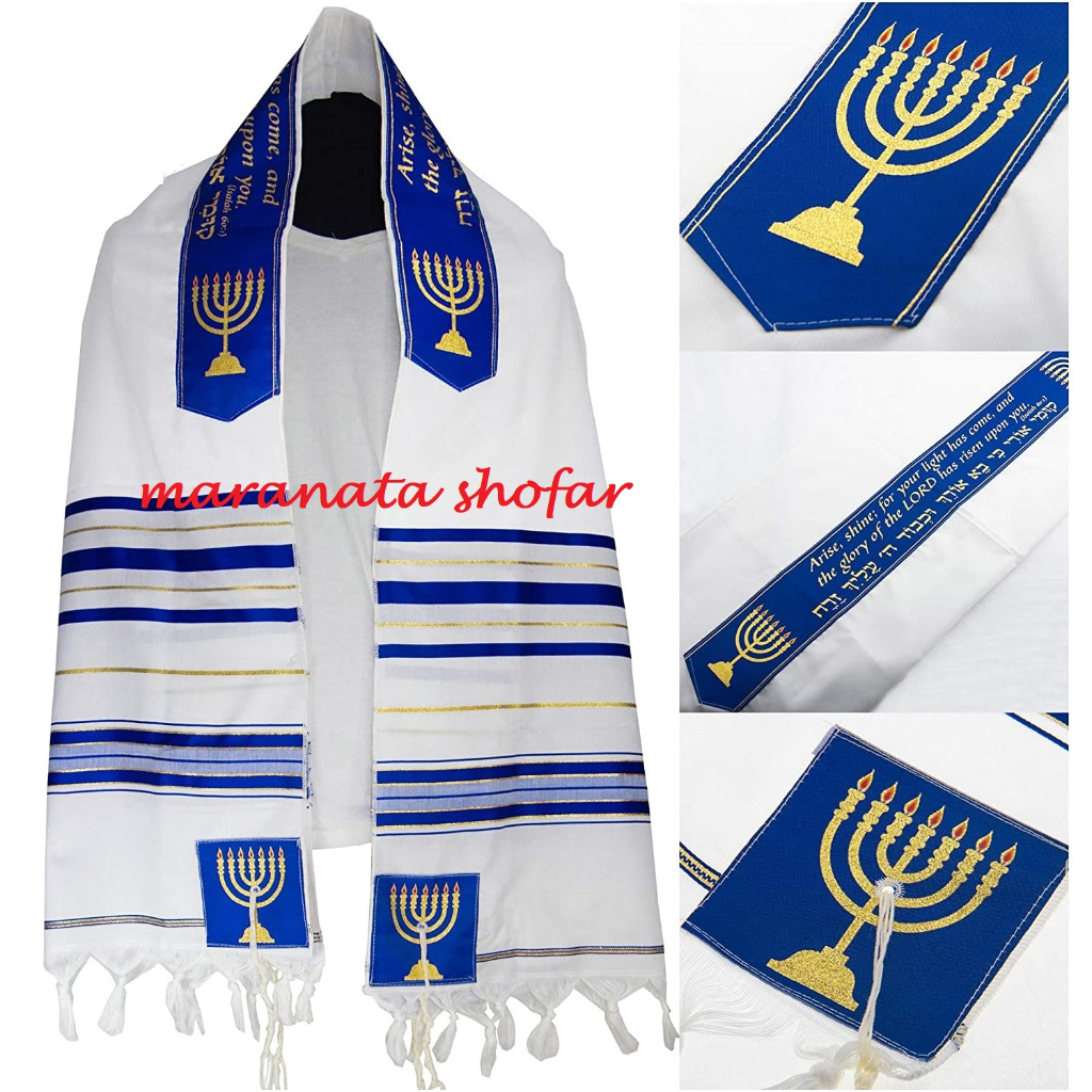 Talit Especial Profeta Isaías AZUL - Importado De Israel ##!
