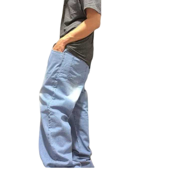 Calça jeans balão dazzling, Calça larga Street Style Baggy