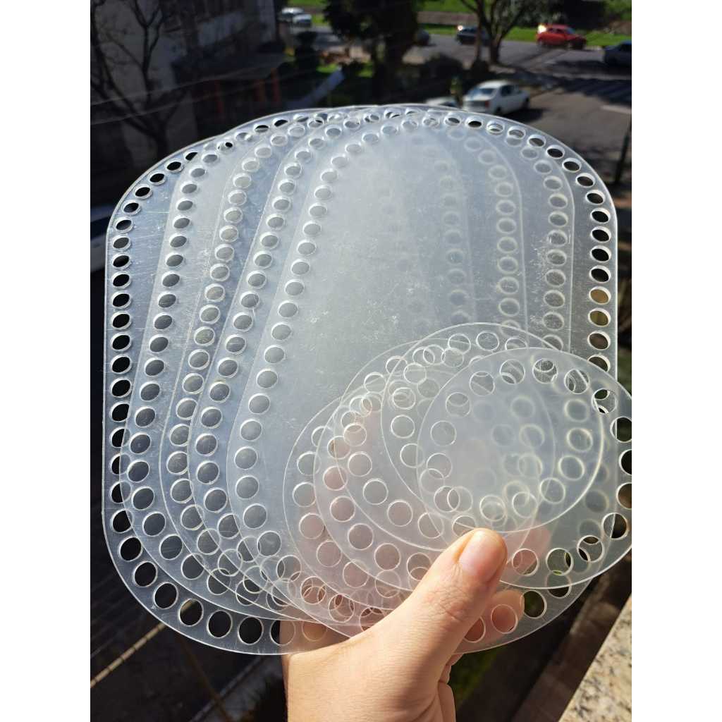 5 kits de bases em acrilico para mateira 15x30 com 5 redondas 10cm em Oferta na Shopee