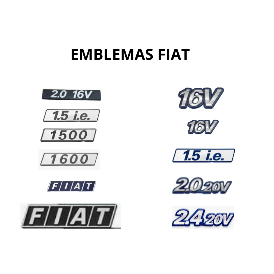 EMBLEMAS FIAT - 147 UNO MAREA BRAVA PALIO TEMPRA SIENA