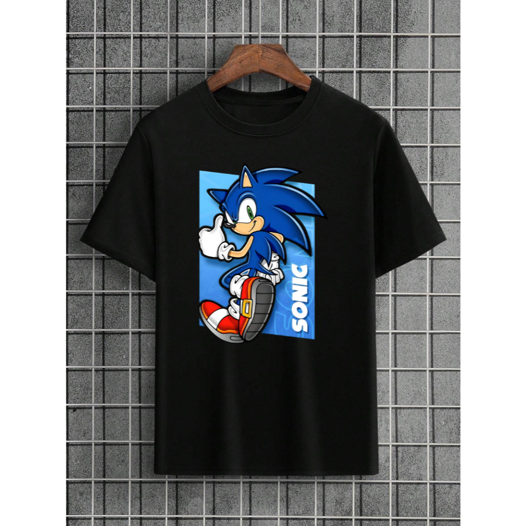 Camiseta SONIC 04 ao 16 e Adulto Jogo Game Filme Infantil Game Shadow Jogos Online Camisa algodão Unissex Casual