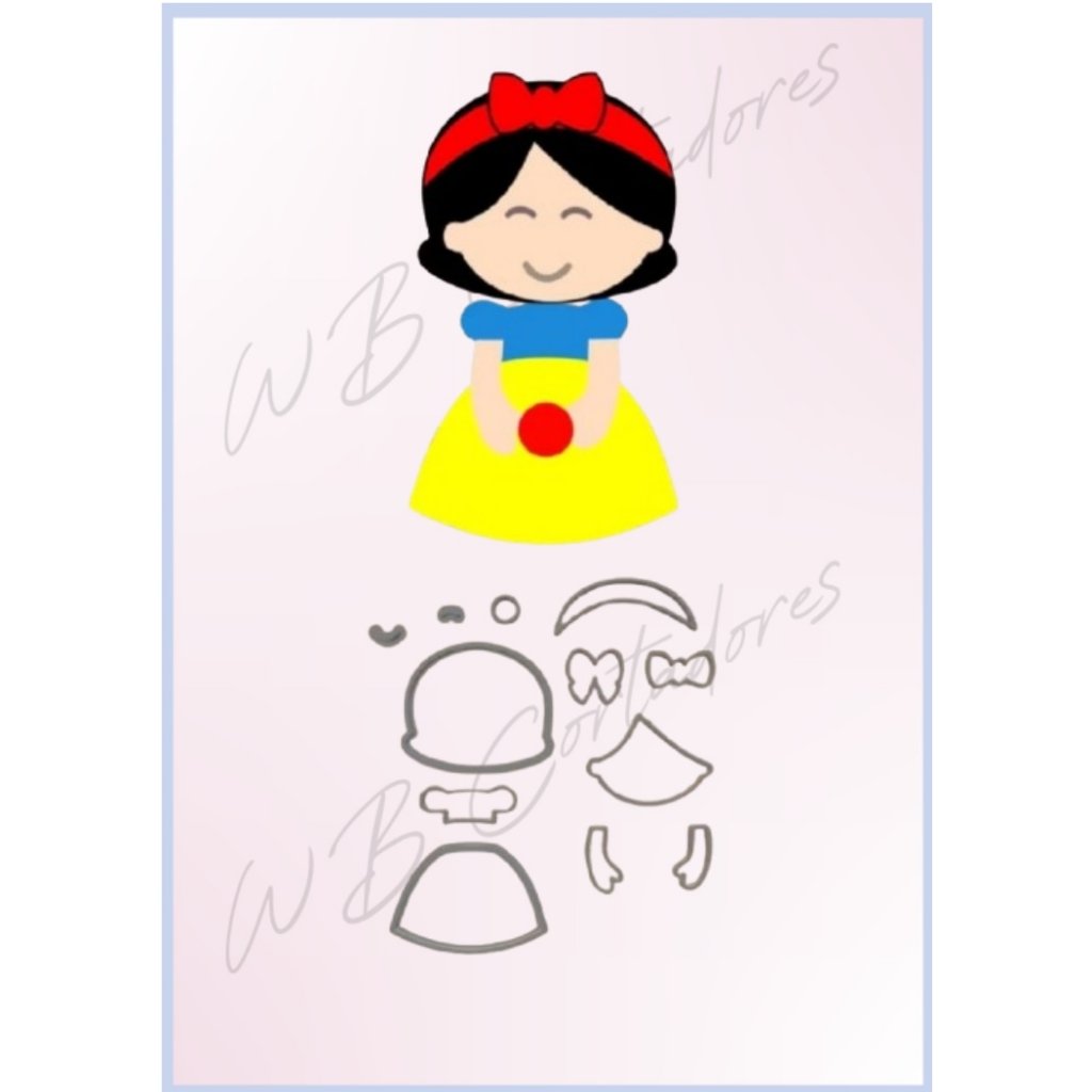 cortador corpinho branca de neve 5cm
