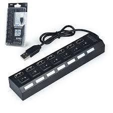 Hub Usb 7 Portas Chave Seletora 2.0 Tomada Adaptador Extensor 7 Entradas