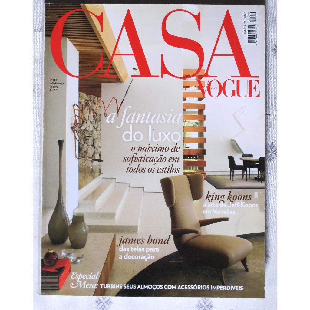 Revista - Casa Vogue - A fantasia do luxo - N°279