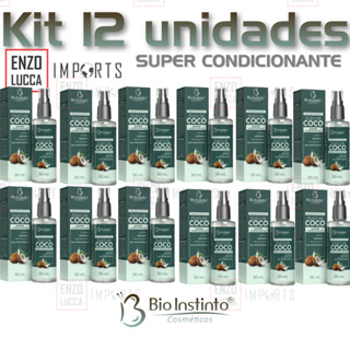 Kit 12 Unidades Reparador de Pontas ÓLEO DE COCO 50mL Bio Instinto em Oferta na Shopee