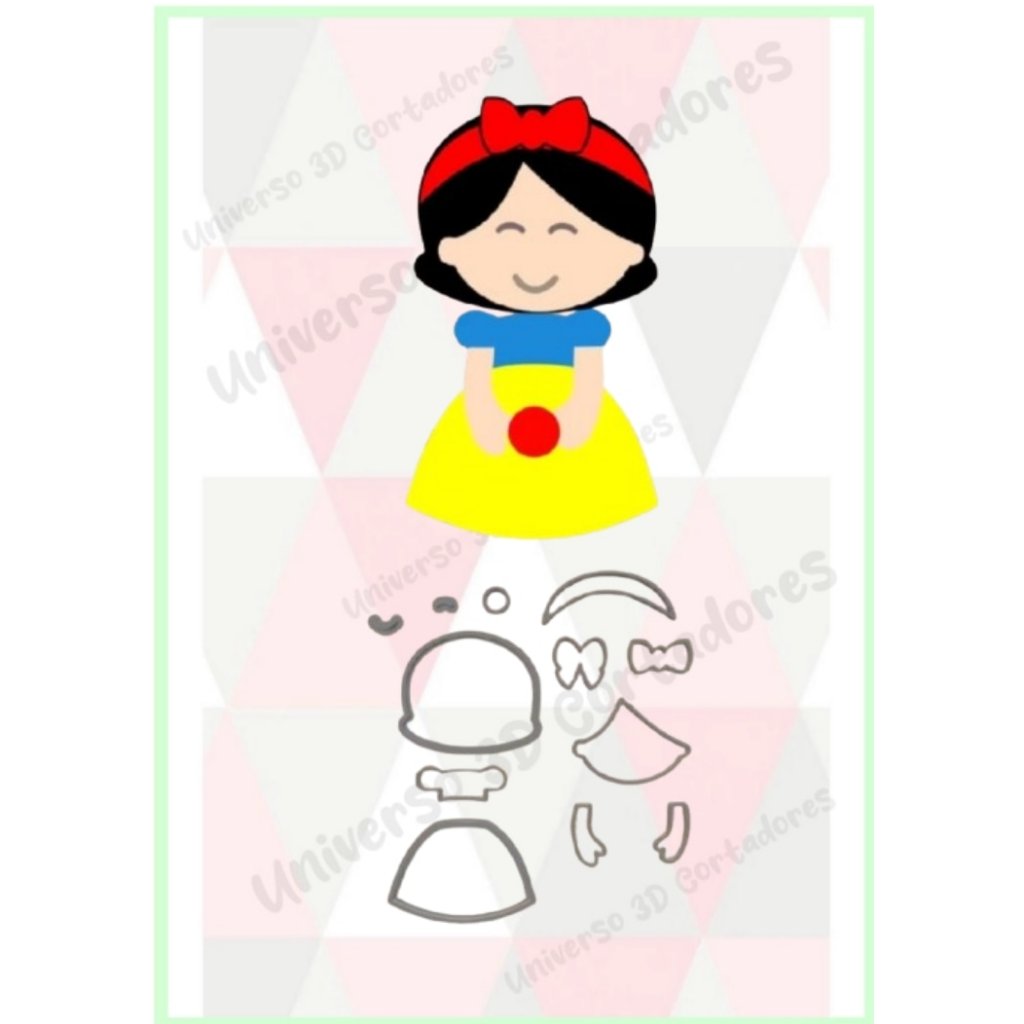 cortador branca de neve corpinho 5cm