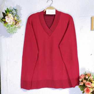 Suéter feminino plus size com decote em V em Oferta na Shopee