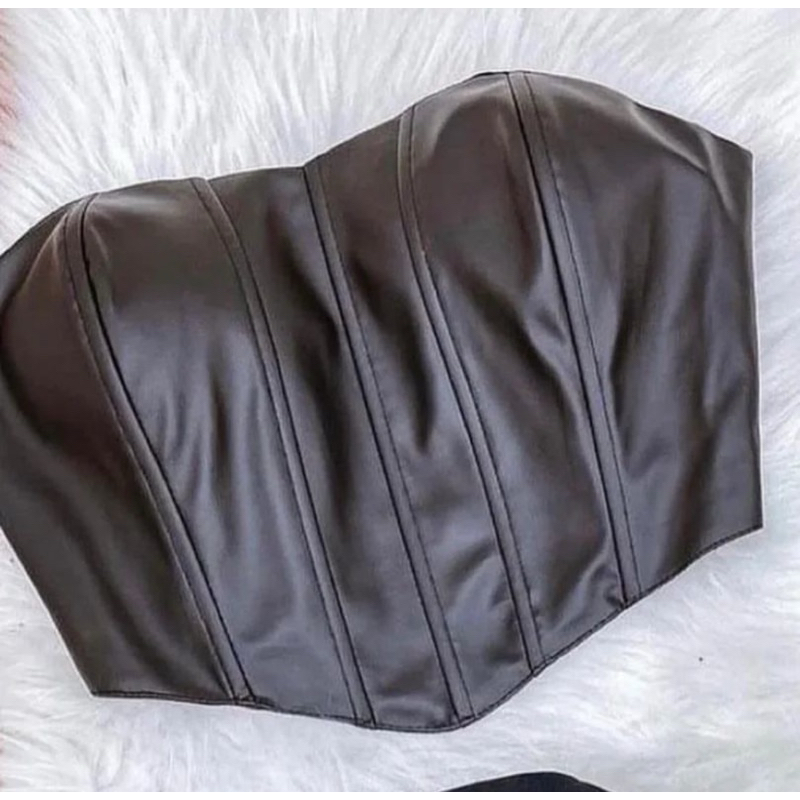 Corselet tomara que caiga bojo ziper elástico  nas costas