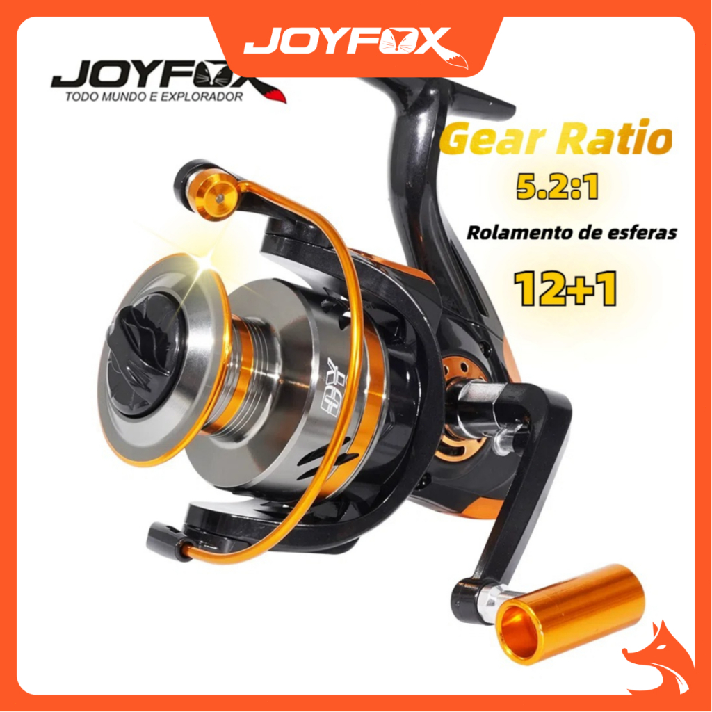 Joyfox Carretel Molinete Lb7000 12 Rolamentos Molinete Pesca 5.2:1 10kg em Oferta na Shopee