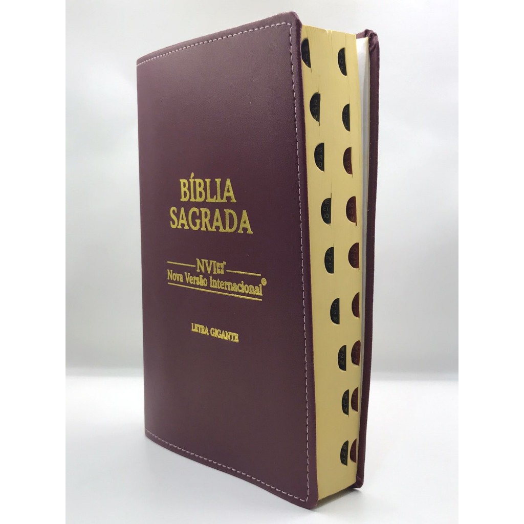 Bíblia Sagrada Letra Gigante NVI Capa Flexível Vinho em Oferta na Shopee