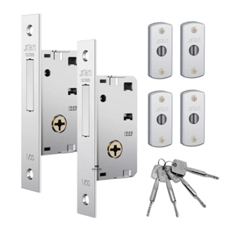 Kit com 2 Fechaduras Trava Auxiliar 1003 Mesmo Segredo 4 Chaves Tetra Stam em Oferta na Shopee