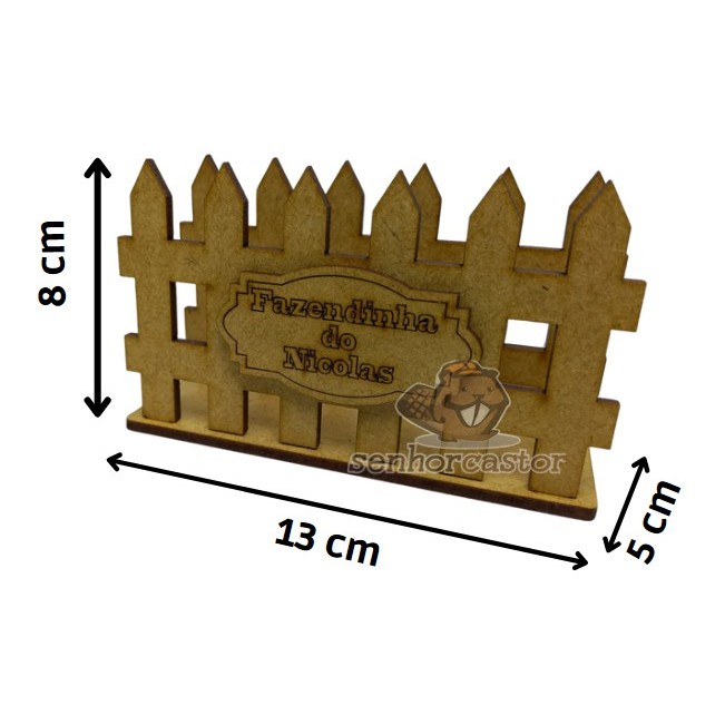 15 Porta guardanapos cerquinha MDF - Personalizado - Fazendinha - Lembrancinhas - 8x13x5 cm