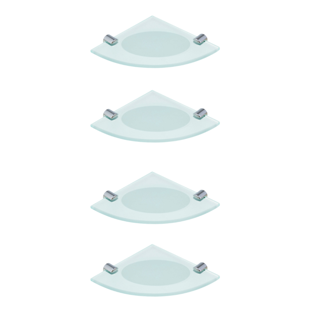 PACK Saboneteira Vidro 1515cm 15x15  com Suporte para banheiro Prateleira de Vidro Canto Redonda Saboneteira JATEADO em Oferta na Shopee