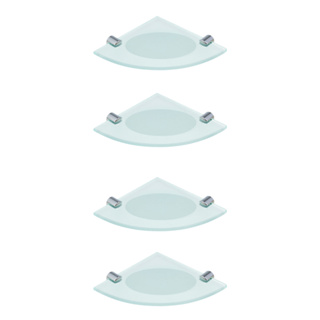 PACK Saboneteira Vidro 1515cm 15x15  com Suporte para banheiro Prateleira de Vidro Canto Redonda Saboneteira JATEADO em Oferta na Shopee