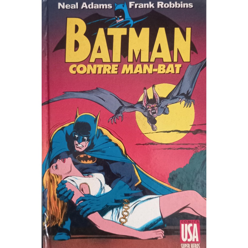 Batman Contre Man-Bat - Neal Adams - Frank Robbins - Vintage - Capa dura - Importada - França - DC Comics 1994