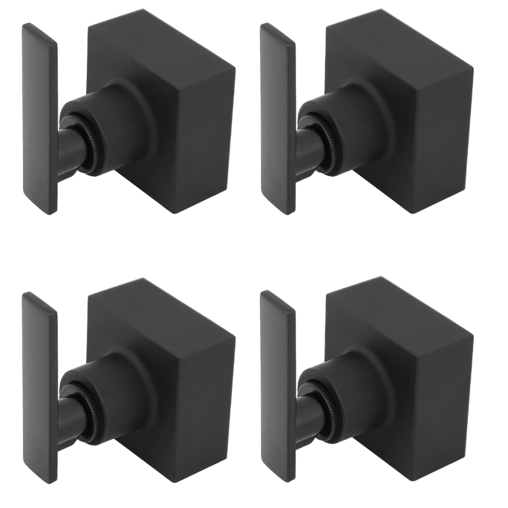 4 Acabamento Quad Alavanca de Registro de Pressão Gaveta Padrão Deca 1/2 3/4 Preto 100% Metal C73