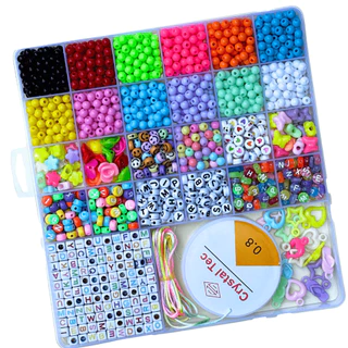Kit de miçangas para pulseiras com 1.800 peças