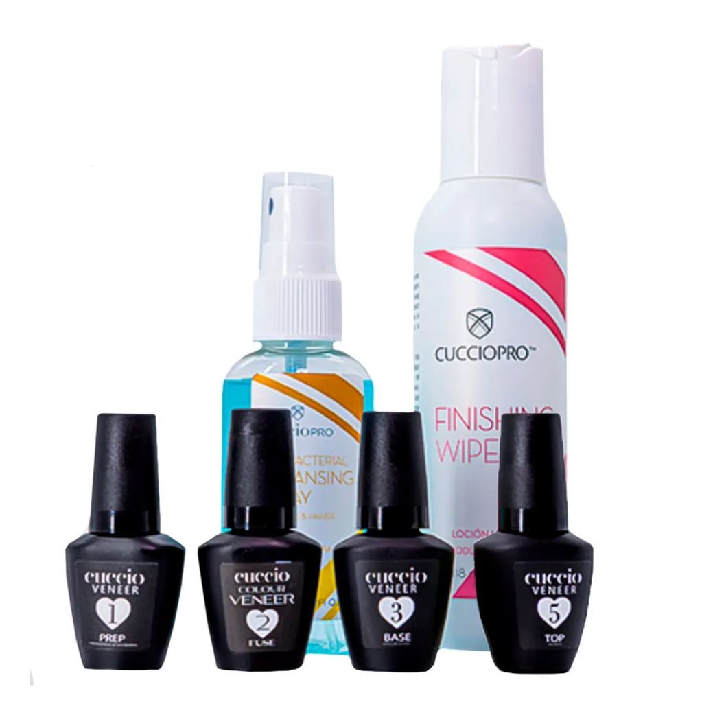 Mini Kit Cuccio Blindagem Diamante + Sany Spray + Finishing Wipe