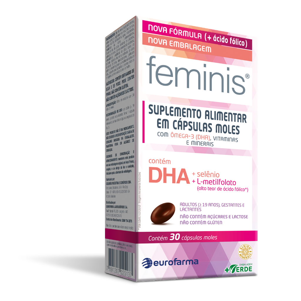 Feminis 30 capsulas vitamina gestante gravida