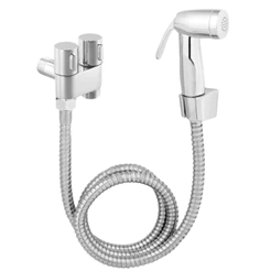 Ducha Higiênica Vaso Sanitário Dupla Saída Banheiro Inox Mangueira 1,20 Cromado