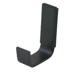 Gancho Cabide Quadrado Preto de Parede/Porta para Banheiro Luxo Lavabo Fixação Dupla - Reforçado