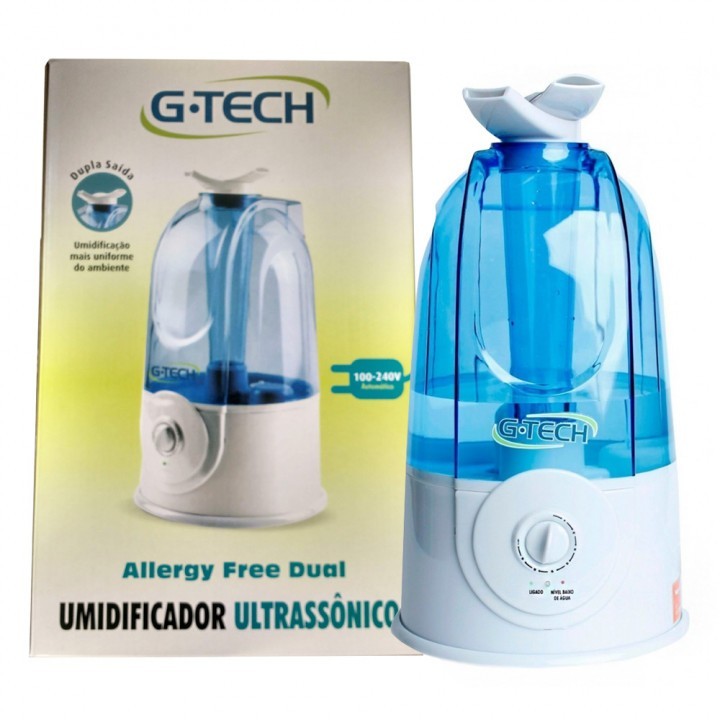 Umidificador G-Tech Allergy-Free Dual Original 3L Bivolt Ultrassônico