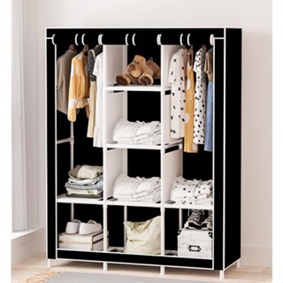 Guarda Roupa Portátil Dobrável Armário Desmontável Arara Suporte de Roupas