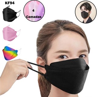 Máscara Descartavel Tnt DE Proteção KF94 4 Camadas Saúde Respiratória Reutilizável