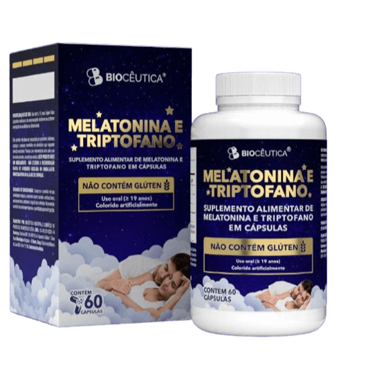 Melatonina e Triptofano 60 Cápsulas Suplemento Alimentar Biocêutica em Oferta na Shopee