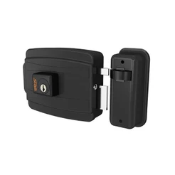Fechadura Eletrica 12v Cilindro 40mm Preto Fosco Stam