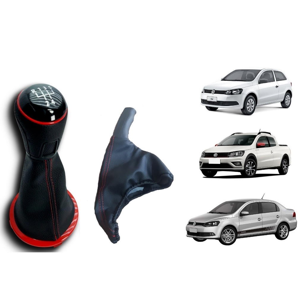 Kit Coifa E Manopla Cambio + Coifa Freio Gol Sav Voy G5/g6