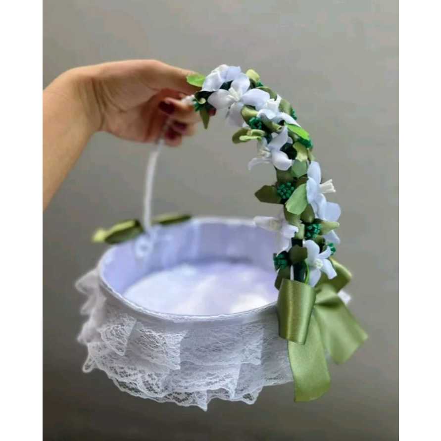 Cesta de Florista Maya para Casamento,,Cesta de Florista de Dama de Honra e Batizado e Florista