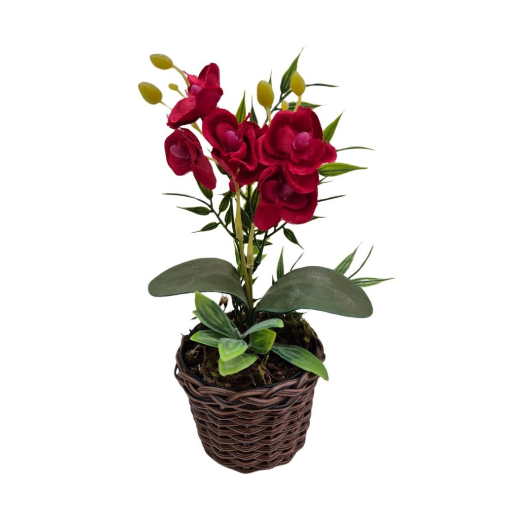 Arranjo Orquideas Mini Planta Artificial Decorativa Vaso