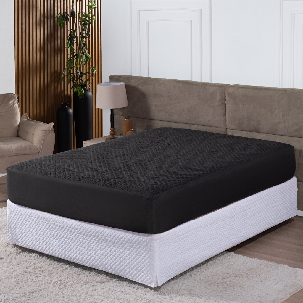 Lençol Impermeável Matelado Com Elástico Em Toda Volta Berço Casal Queen King e Solteiro