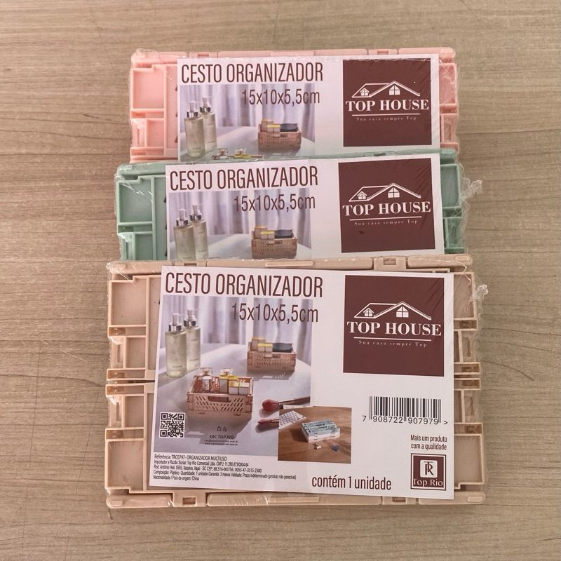 Mini e Média Organizador Container Caixa Organizadora Cestinha Cesto