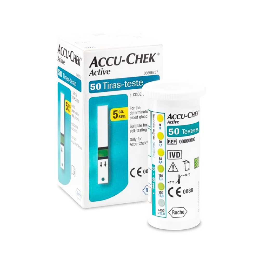 FITA TIRAS PARA GLICEMIA  ACCU-CHECK ACTIVE (CX C/50) - ROCHE