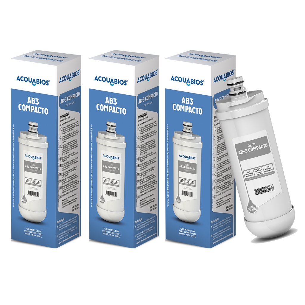 Refil Filtro P/ Purificador Água Ibbl Avanti E Mio 3 UND