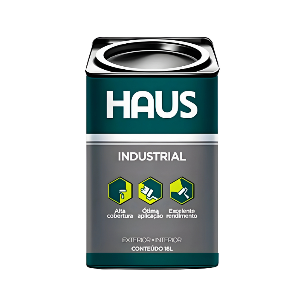 Tinta Esmalte Industrial Extra Rápido Brilhante 18L Haus em Oferta na Shopee