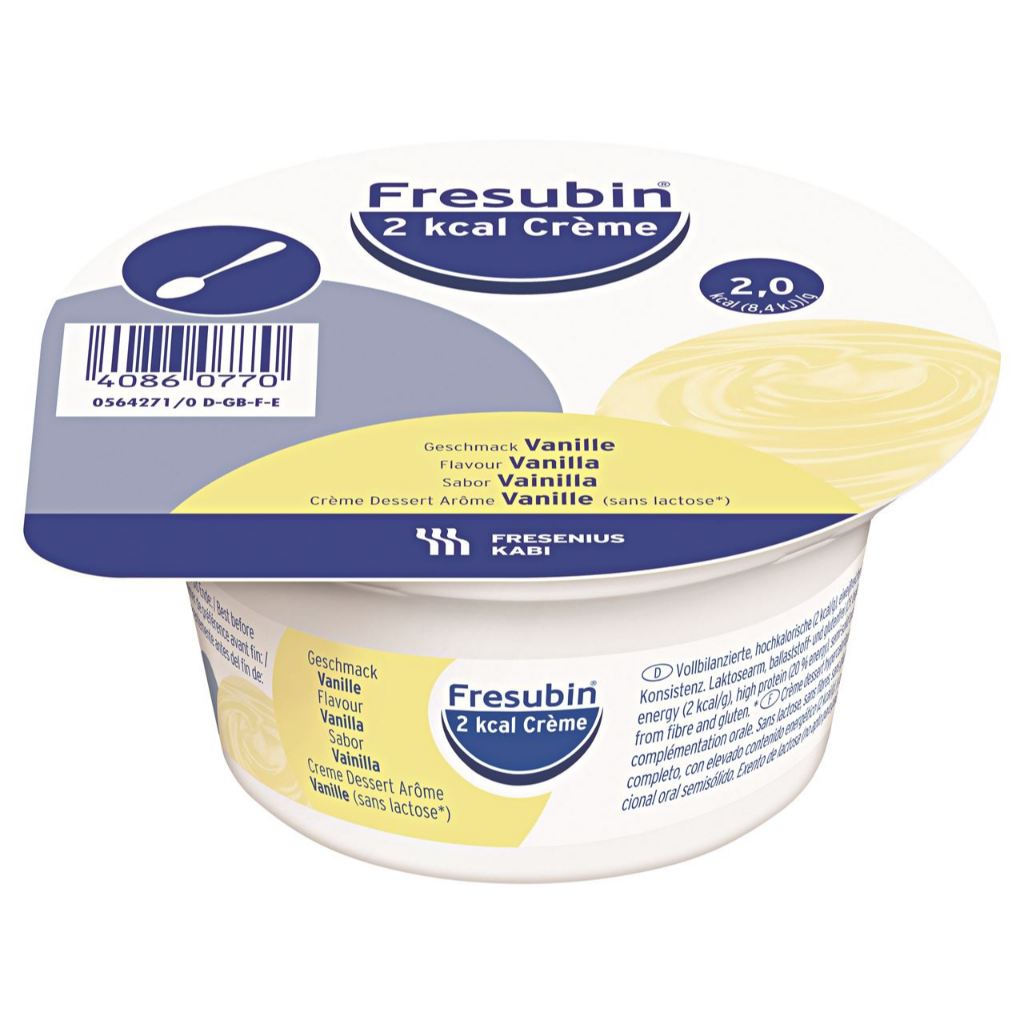 Kit 4 Fresubin 2 Kcal creme - sabor baunilha 125g cada - Venc 09/2026