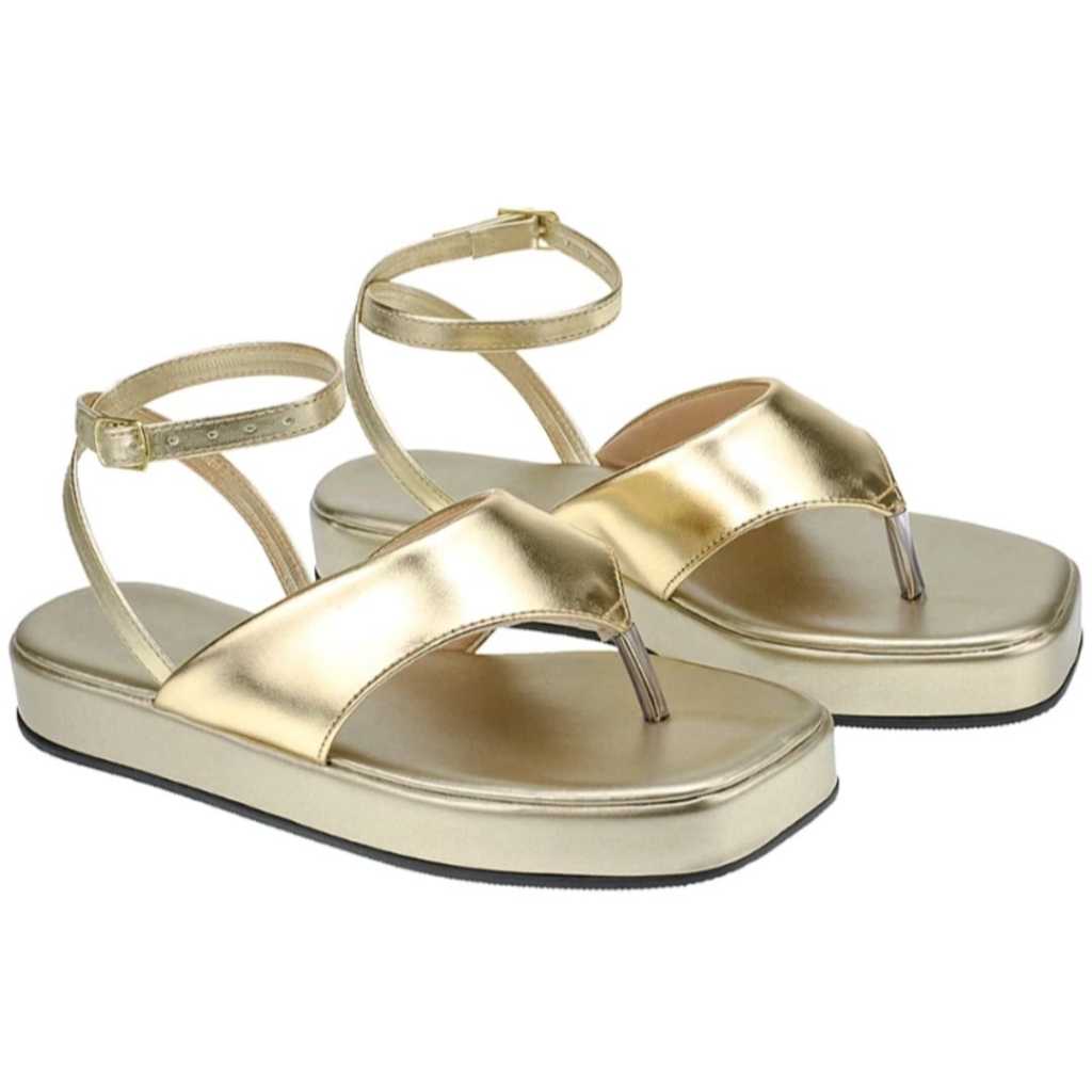 Sandalia chinelo flatform plataforma feminina flat em Oferta na Shopee