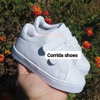 Tenis infantil branco calce fácil velcro em Oferta na Shopee