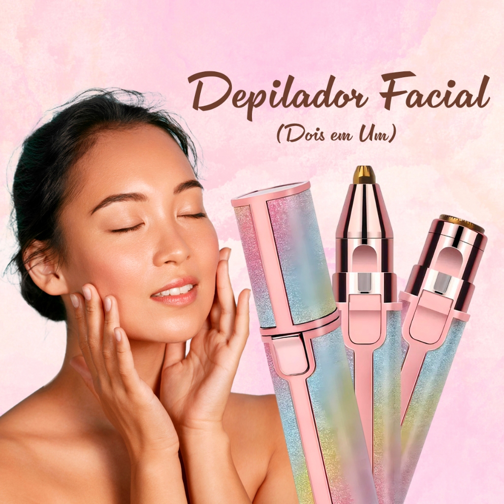 Depilação Facial Recarregável 2 in 1 Sobrancelha Elétrico Aparador Removedor Pelos Faciais em Oferta na Shopee