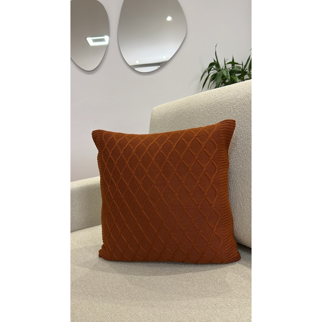 Capa De Almofada Tricot 45x45 Decorativa Sofa Trico Veneza