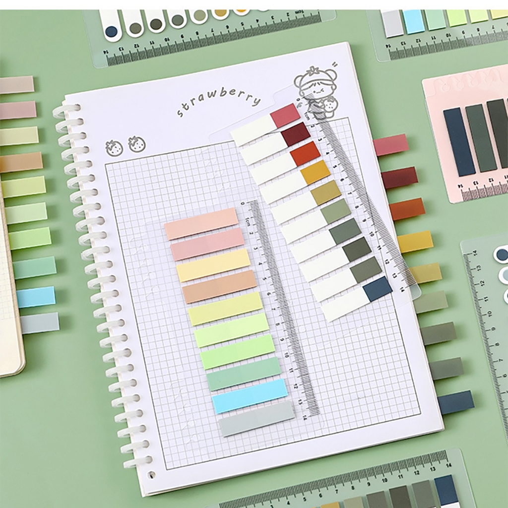 Marcador de Pagina Notas Adesivas C/ Marcador De Régua Marcador De Página Livro Papelaria Escritório em Oferta na Shopee