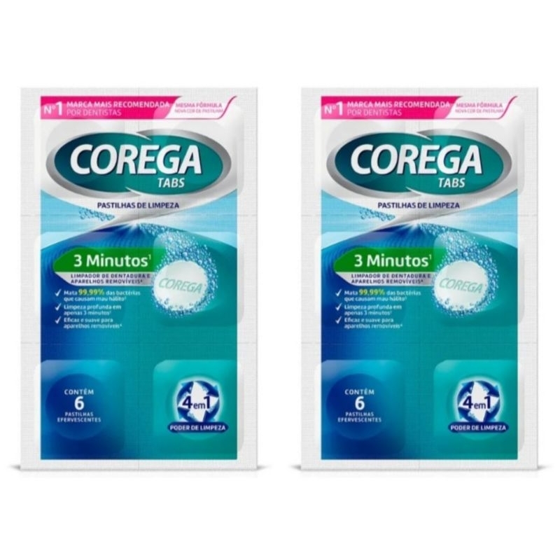 Corega Tabs Pastilhas Efervescentes 2 Cartelas Originais - Melhor Preço