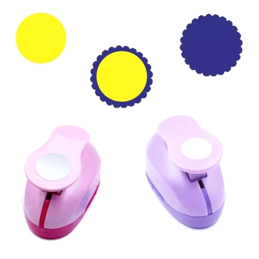 Furador Scrapbook  Círculo Escalope 3,8cm+ Círculo liso 2.5cm em Oferta na Shopee