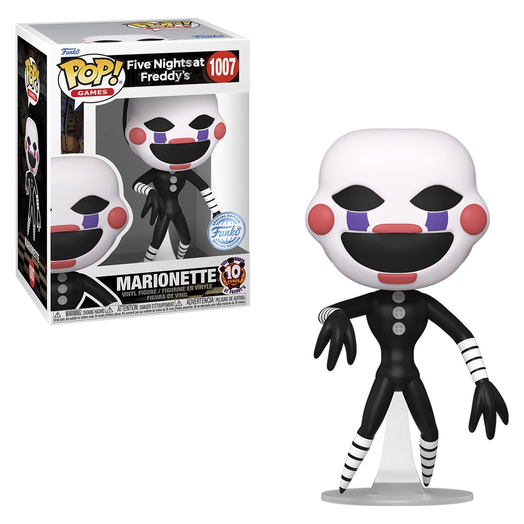 FUNKO POP GAMES FIVE NIGHT'S AT FREDDY 10TH ANNIVERSARY EXCLUSIVE - MARIONETTE 1007 NOVO ORIGINAL